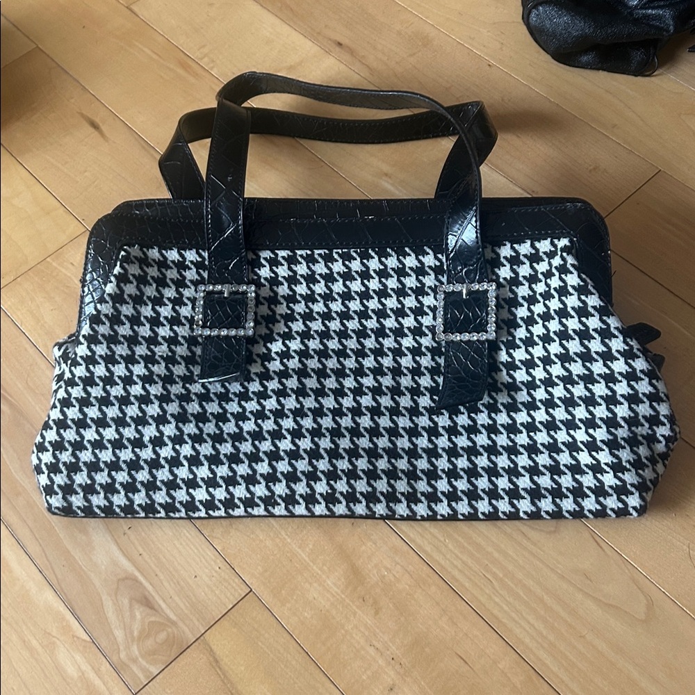 Vintage Valerie Stevens Black Fabric Handbag